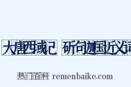 大唐西域记·斫句迦国近义词是什么意思的图片